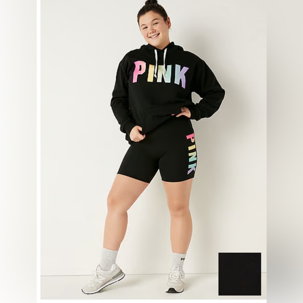 PINK High Waist Cotton Bike Shorts